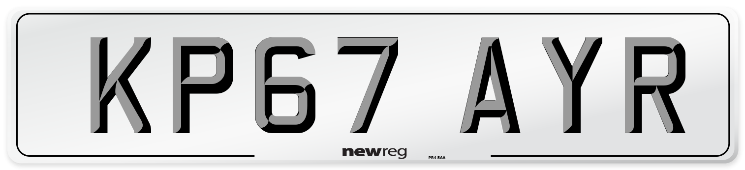 KP67 AYR Number Plate from New Reg